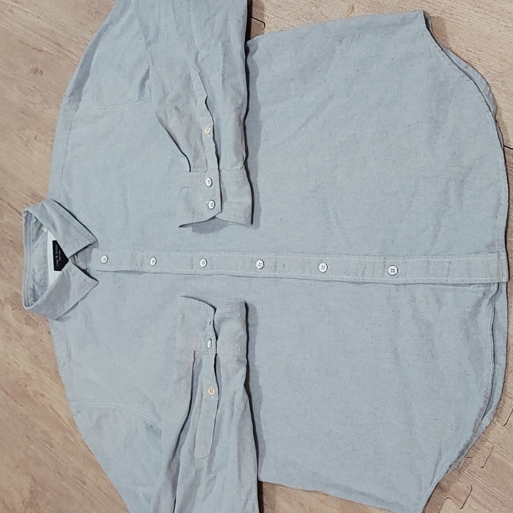 rag & bone fit 3 Light Gray Casual Button Down Shirt